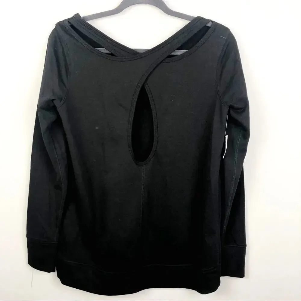 OLD NAVY ACTIVE | Cutout Back Long Sleeve Top S